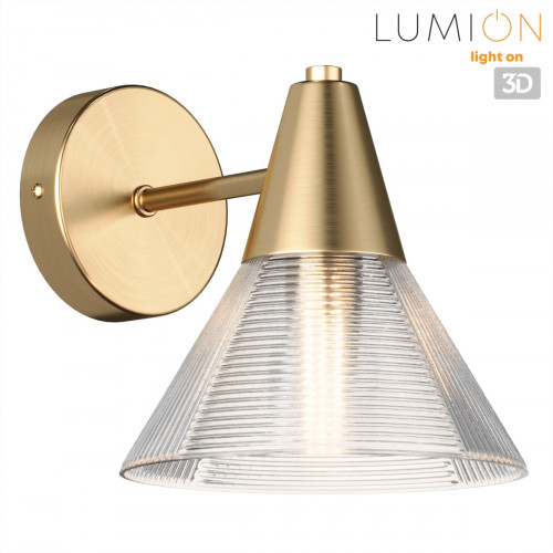 Светильник настенный 6596/1W Lumion Латунь титаниум, прозрачный