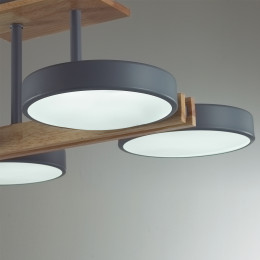 Светильник потолочный 8031/72CL Lumion Серый, дерево