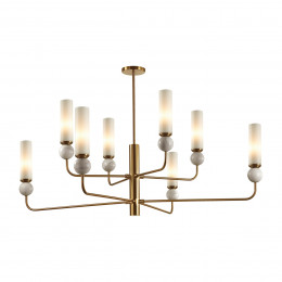 Люстра под латунь/металл/стекло 4359/8 MIDCENT ODL25 223 IP20 8* E14 40W 220V LOLLA