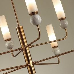 Люстра под латунь/металл/стекло 4359/8 MIDCENT ODL25 223 IP20 8* E14 40W 220V LOLLA