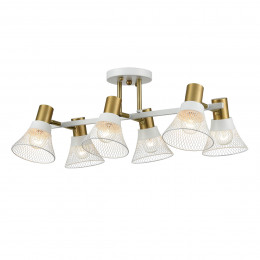 Люстра 8045/6C Lumion Белый, латунь, прозрачный