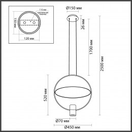 Светильник подвесной 7028/2L Odeon Light Белый матовый