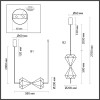 Светильник подвесной 7090/10L Odeon Light Металл/ткань