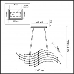 Светильник подвесной 7057/45L Odeon Light Нержавеющая сталь