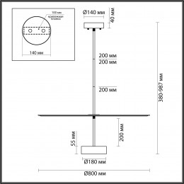 Светильник потолочный 7035/20CL Odeon Light Белый/серый