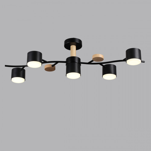 Светильник потолочный 8194/5C Lumion Черный, дерево