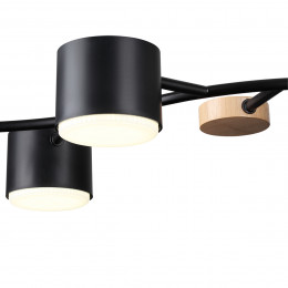 Светильник потолочный 8194/5C Lumion Черный, дерево