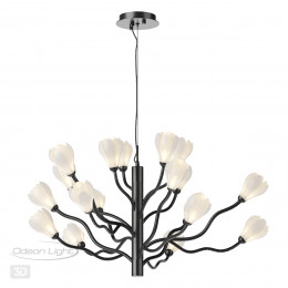 5090/18 MODERN ODL25 561 черный матовый/белый/фарфор Люстра G4 LED 18*5W GARDI