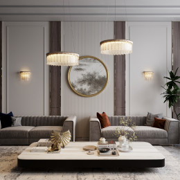 5091/60L L-VISION ODL25 563 золотой/стекло Люстра LED 60W 3700K 4968Лм CLEO