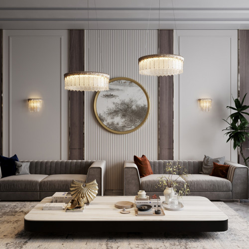 5091/60L L-VISION ODL25 563 золотой/стекло Люстра LED 60W 3700K 4968Лм CLEO