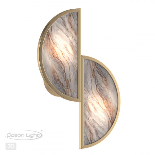 Светильник настенный 5448/2W Odeon Light Exclusive Бронзовый/серый с прожилками