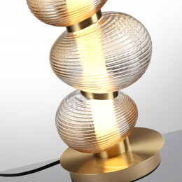 5095/12TL L-VISION ODL25 417 латунный/янтарный градиент/металл/стекло Настольная лампа LED 12W 4000K 1351Лм BRUCO