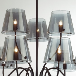 Люстра 6570/9C Lumion Черный, дымчатый