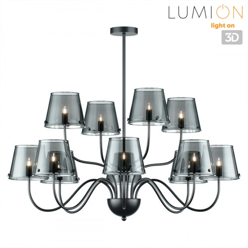 Люстра 6570/12C Lumion Черный, дымчатый