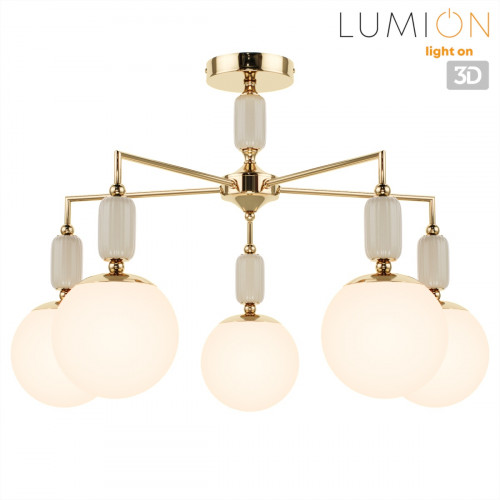 Люстра 6580/5C Lumion Французское золото, серый, белый