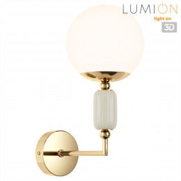 Светильник настенный 6580/1W Lumion Французское золото, серый, белый