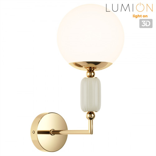 Светильник настенный 6580/1W Lumion Французское золото, серый, белый
