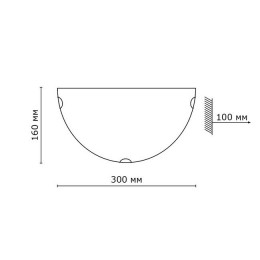 Бра стекло/белое E27 1*100Вт 300х160 KUSTA 018 GLASSI SN 180 