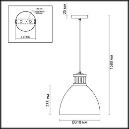 Светильник подвесной 3322/1 Odeon Light Серый, никель