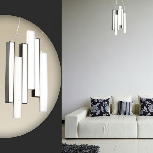 Люстра 4014/99L Odeon Light Черный/белый