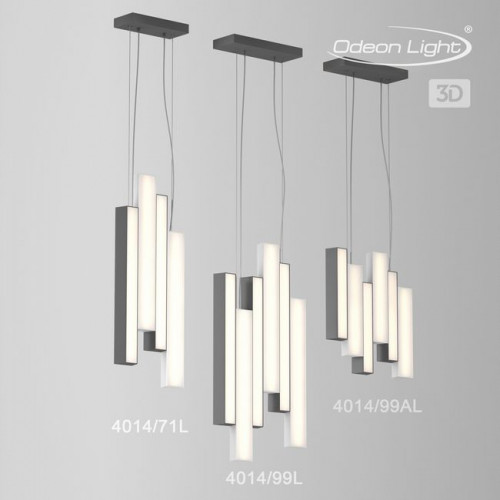 Люстра 4014/99L Odeon Light Черный/белый