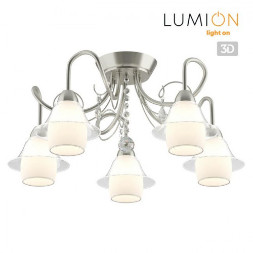 Люстра 3685/5C Lumion Матовый никель/стекло
