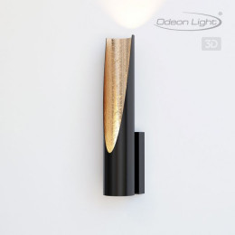 Светильник настенный 3816/8WL Odeon Light Черный с золотом