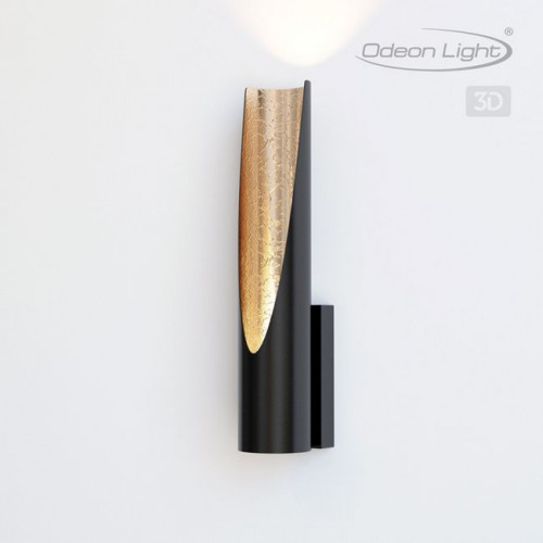 Светильник настенный 3816/8WL Odeon Light Черный с золотом