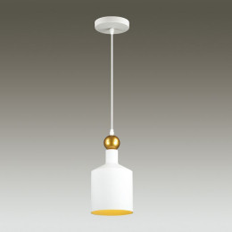 Светильник подвесной 4087/1 Odeon Light Белый/золотой