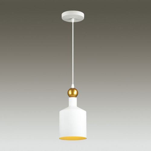 Светильник подвесной 4087/1 Odeon Light Белый/золотой