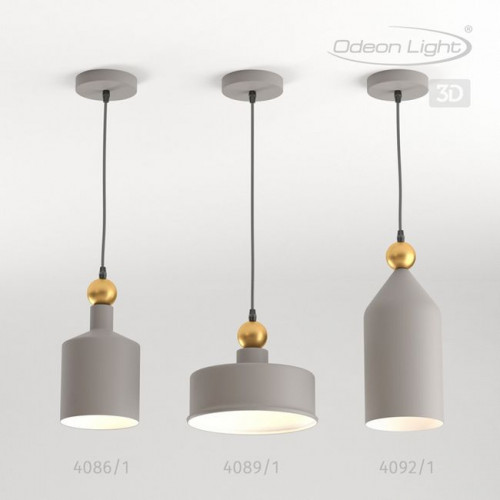 Светильник подвесной 4089/1 Odeon Light Серый/золотой