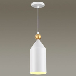 Светильник подвесной 4093/1 Odeon Light Белый/золотой