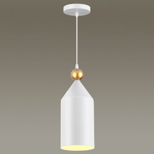 Светильник подвесной 4093/1 Odeon Light Белый/золотой