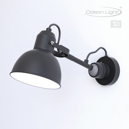 Светильник настенный 4125/1W Odeon Light Черный