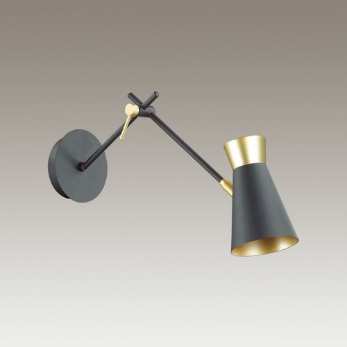Светильник настенный 3790/1W Lumion Матовый черный, золотой