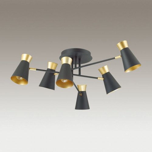 Люстра 3790/6C Lumion Матовый черный, золотой