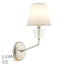 Светильник настенный 4433/1W Lumion Никель, белый, стеклянный декор