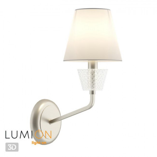Светильник настенный 4433/1W Lumion Никель, белый, стеклянный декор