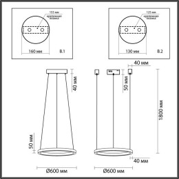 Светильник подвесной 3885/35LA Odeon Light Бронзовый