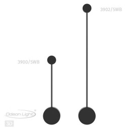 Светильник настенный 3900/5WB Odeon Light Черный