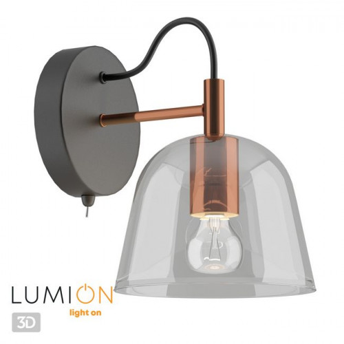 Светильник настенный 4455/1W Lumion Черный, медный