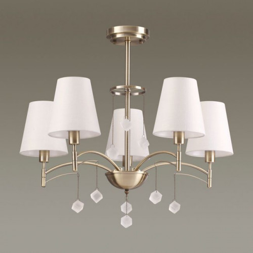 Люстра 4469/5C Lumion Античная латунь, белый