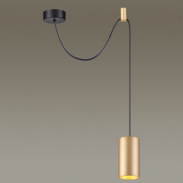Светильник подвесной 3898/1 Odeon Light Черный/золотистый