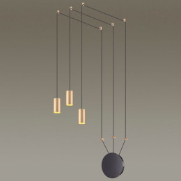 Светильник подвесной 3898/3 Odeon Light Черный/золотистый