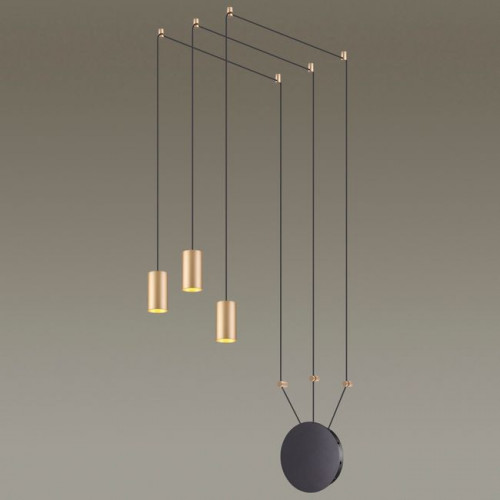 Светильник подвесной 3898/3 Odeon Light Черный/золотистый