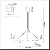 Светильник подвесной 3918/48L Odeon Light Черный/золотистый