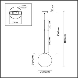 Светильник подвесной 4640/12L Odeon Light Золотой/прозрачный