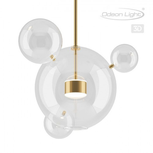 Светильник подвесной 4640/12LA Odeon Light Золотой/прозрачный