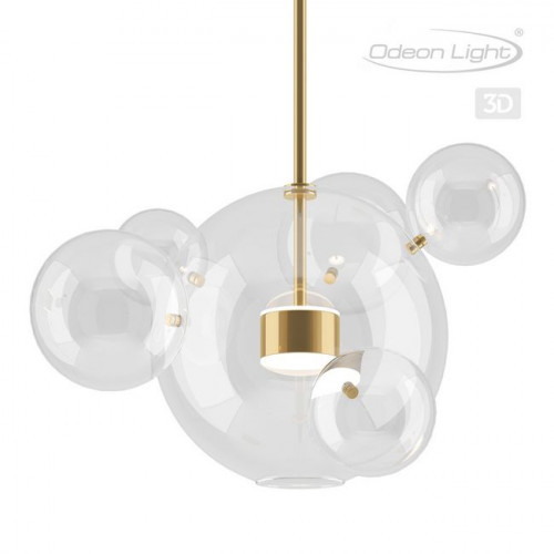 Светильник подвесной 4640/12LB Odeon Light Золотой/прозрачный