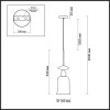 Светильник подвесной 4646/1 Odeon Light Золотой/коричневый/разноцветный